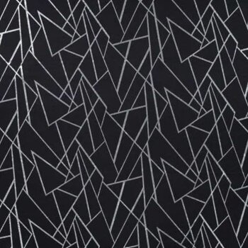 Romanitjersey Punta Soft Print - Triangles - silber/schwarz