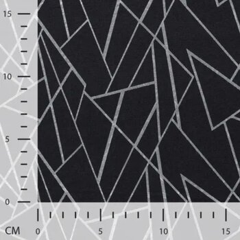 Romanitjersey Punta Soft Print - Triangles - silber/schwarz