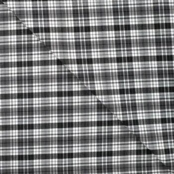 Hosen-/Rockstoff Bengaline - Checks - wei&szlig;/schwarz/grau