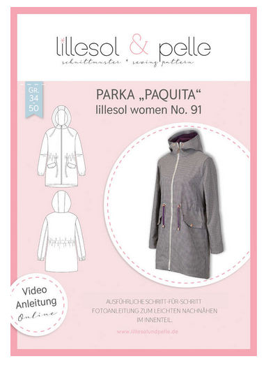 Papierschnittmuster lillesol &amp; pelle woman No.91 Parka Paquita