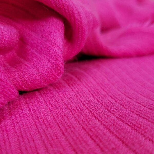 Viskose-Rippstrick - uni - pink *Made in Italy*