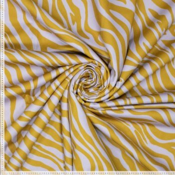 Bi-elastischer Sport Jersey - Matt - Zebra - ocre auf...