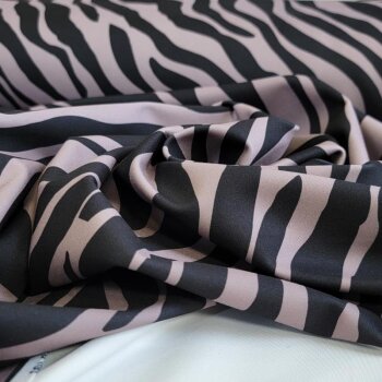 Bi-elastischer Sport Jersey - Matt - Zebra - schwarz auf...