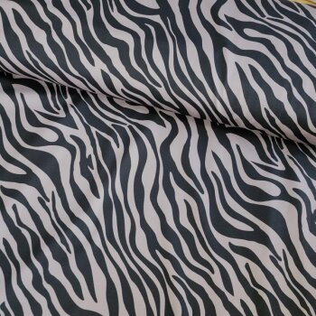 Bi-elastischer Sport Jersey - Matt - Zebra - schwarz auf taupe