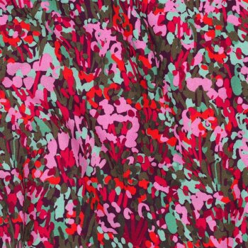 Nerida Hansen - Viskose-Webware - Colorful Garden - plum/oliv/rosa/fuchsia/lightgreen