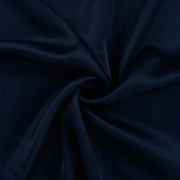 Viskose-Satin uni - navy