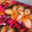 French Terry - Sommersweat - Tropical Flower - peach/orange/goldgelb