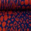 Rest = 0,90 m* Jacquard-Jersey - Mira - Animal - Blau/Orange