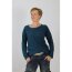 Strickjeresy &quot;Florenz&quot; - Rippe- mit Lochmuster - petrol