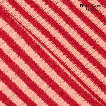 Rest = 1,40 m* Fibre Mood - Strickstoff - Stripes - Pink/Red