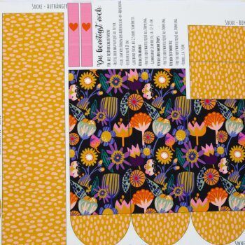 Baumwoll-Jersey Panel - Beauty Kit by Cherry Picking- Flowers (1 Panel = 50 cm)