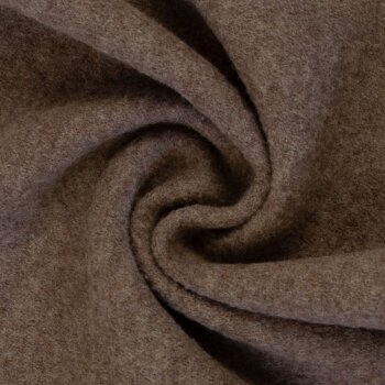 Wollfleece (Schurwolle) "Nena" - uni - dunkelbeige