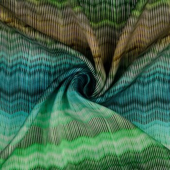 Viskose-Satin-Webware - Aquarell Waves-...