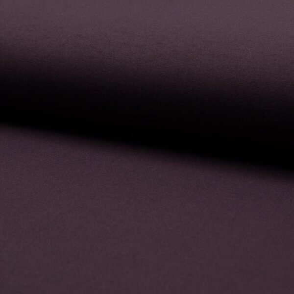 Rest = 1,00 m*  Hosen-/Rockstoff Nylon Bengaline Brushed - Aubergine