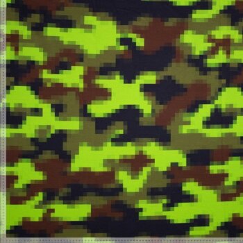 Rest = 0,50 m* Baumwoll-Sweat - Camouflage/Pixel -...