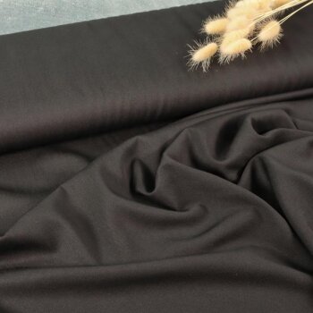 Rest = 1,60 m*  Viskose-Stretch-Twill uni - schwarz