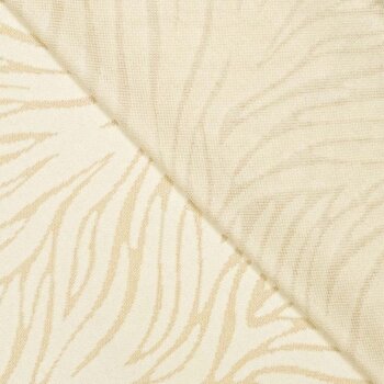 Baumwoll-Jacquard-Jersey - goldene Akzente - creme