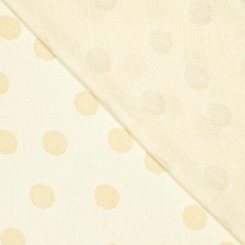 Baumwoll-Jacquard-Jersey - goldene Akzentpunkte - creme