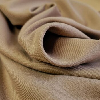 Rest = 0,50 m*  Premium Hosen-/Rockstoff - uni - Nougat *Made in Italy*