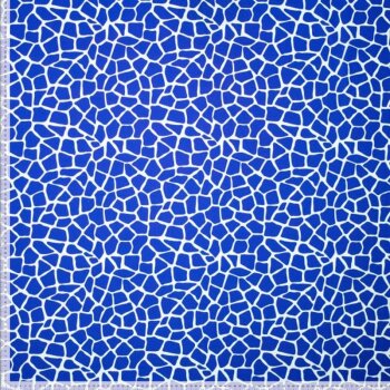 Baumwoll Popeline - Giraffe - royalblau/hellblau