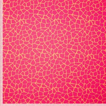 Baumwoll Popeline - Giraffe - orange/pink