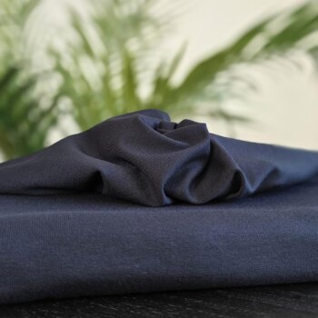 Rest = 1,10 m*  Viskose-Elastic-Jersey - Navy