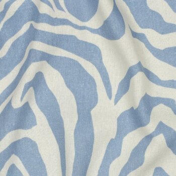 Viskose-Leinen Webware - Animal Print - hellblau/creme