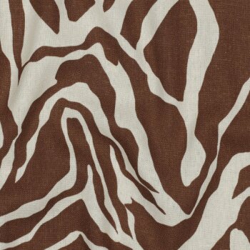 Viskose-Leinen Webware - Animal Print - braun/creme