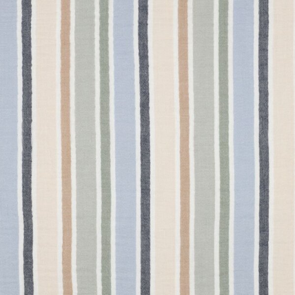 Double Gauze - Baumwolle - Stripes - hellblau/khaki/creme/wei&szlig;