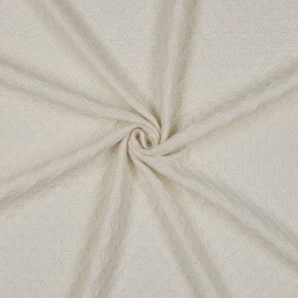 Strick-Jacquard - Wabenmuster - creme