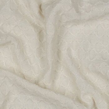 Strick-Jacquard - Wabenmuster - creme