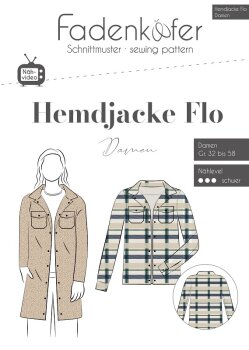 Papierschnittmuster Fadenkäfer - Hemdjacke Flo Damen...