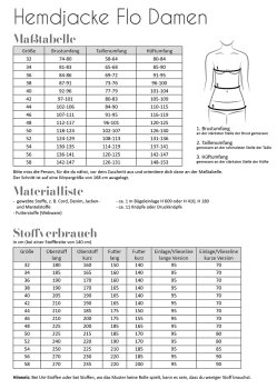 Papierschnittmuster Fadenkäfer - Hemdjacke Flo Damen...