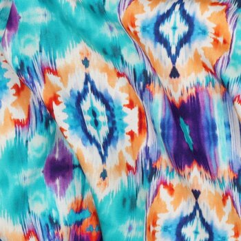 Viskose-Webware - Radiance Digital - Ikat -...