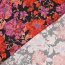 Baumwoll-Satin Digital - Flowers - rostrot/bordeaux/fuchsia/schwarz