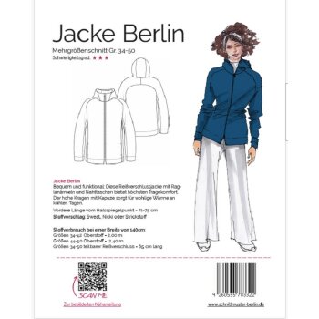 Papierschnittmuster Schnittmuster Berlin - Hoodiejacke...