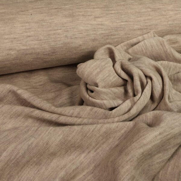 Rest = 1,30 m*  Merino- Feinstrick - beige meliert