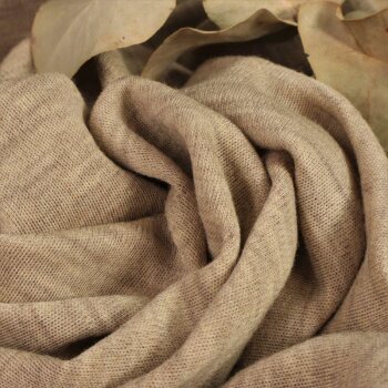 Rest = 1,30 m*  Merino- Feinstrick - beige meliert