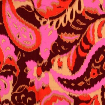 Viskose-Satin-Webware - Aquarell-Paisley -...