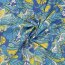 Viskose-Webware - Chally - abstraktes Paisley - blau