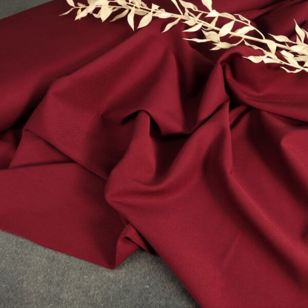 Rest = 0,80 m* Viskose-Stretch-Twill uni - wine