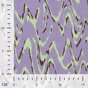 Rest = 1,60 m*  Rayon Slub Webware mit Elasthan - Waves - hellgr&uuml;n/flieder