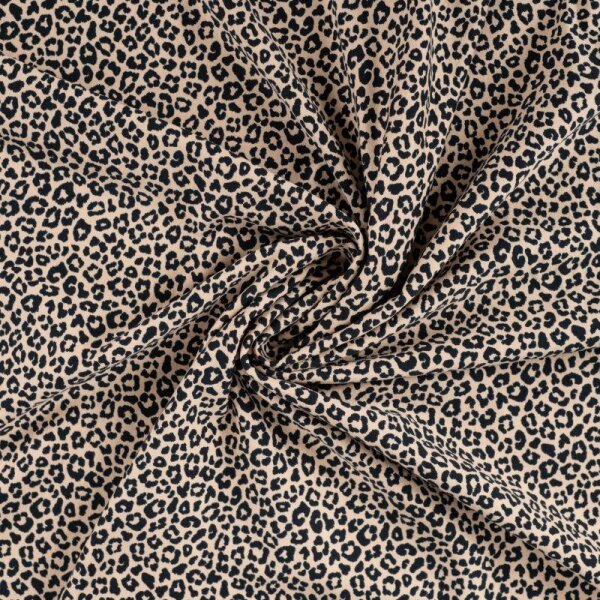 Sommersweat - Animal Print - sand/schwarz