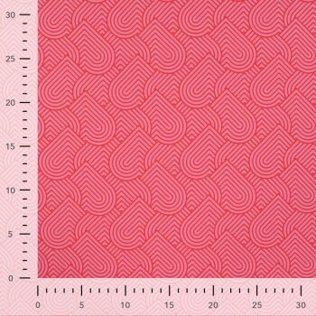 Sommersweat - Graphic Hearts - pink/rot