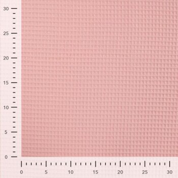 Baumwoll Waffel-Piqu&eacute; - uni - altrosa (blush pink)