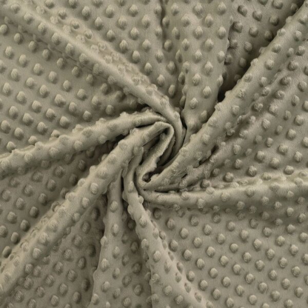 Kuschelfleece Minky - uni - helles khaki