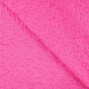 Baumwolljersey - Cloque - uni - pink