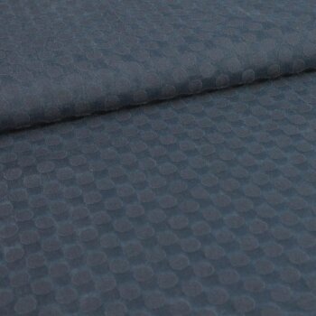 Rest = 1,90 m* Viskose Chiffon - kleine Dots - marine -  *Made in Italy*