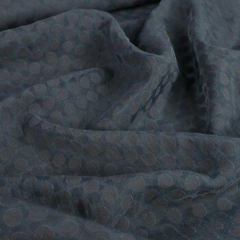 Rest = 1,90 m* Viskose Chiffon - kleine Dots - marine -  *Made in Italy*