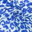 Viskose-Satin-Webware - Sarah Leopard - royalblau/hellblau